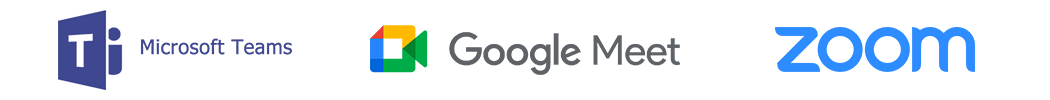 Microsoft Teams, Google Meet, ZOOM